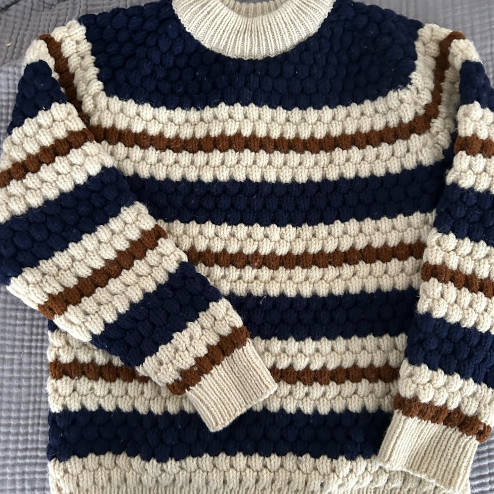 Glen Abbey 100% Wool Cable Knit Sweater Size XL 44 Made In Ireland